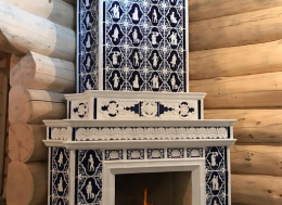 Tiles for the fireplace «Life»