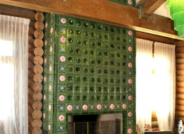 Tiles for the fireplace «Spring Glade»