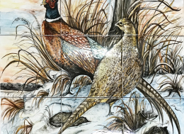 Panel «Birds in the Snow»